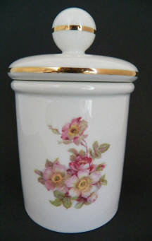 7356/3/A Wild Roses Cotton Ball Container