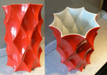 7595-Red Diamond Shapes Vase