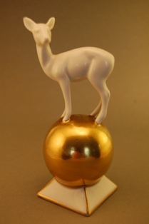 Deer Atop Gold Ball