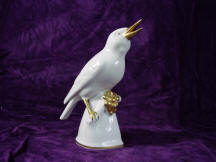 White Bird with Gold Berries
