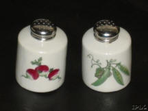 Vegetable Pattern Salt & Paper Shakers
