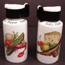 Vegetable Pattern Salt & Pepper Shakers