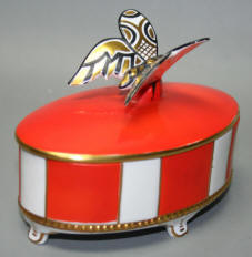 Trinket box with butterfly lid