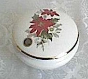 Poinsettia Decorated Trinket Box