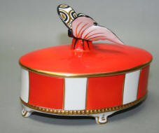 Trinket box with butterfly lid